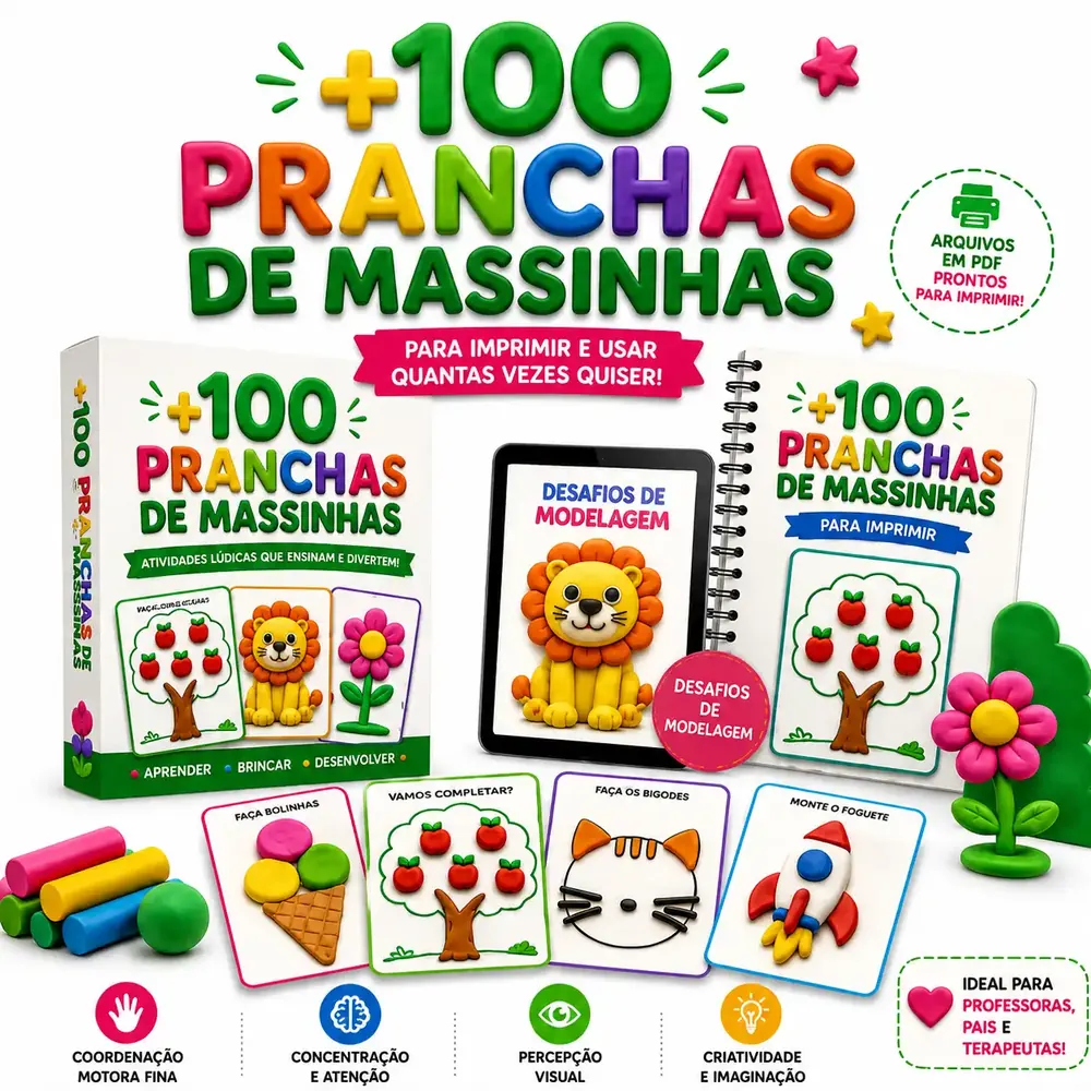 Mockup do kit +100 pranchas de massinhas